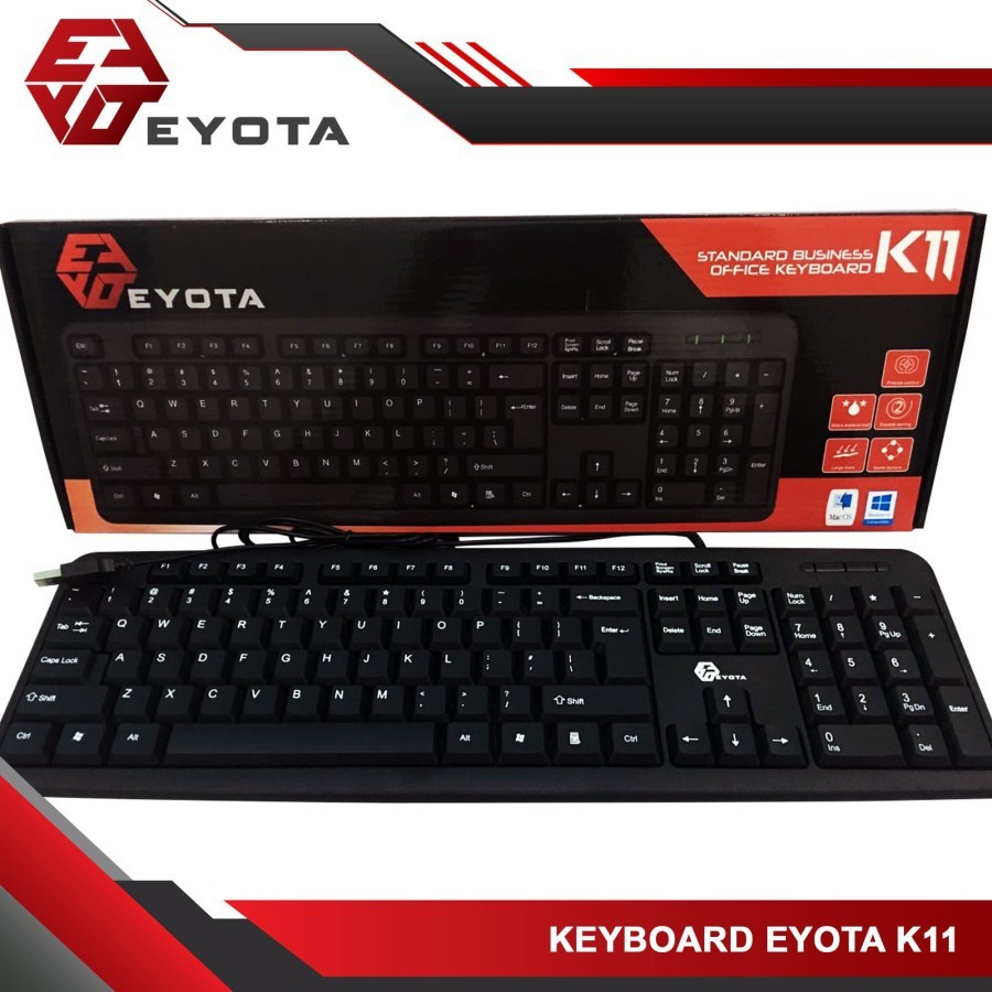 Keyboard wired  standard eyota Usb for Pc Computer-Laptop K11 K-11