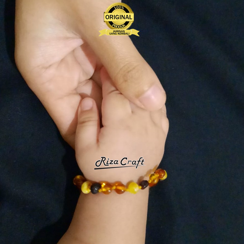 Gelang Anak Bayi Laki laki Perempuan Batu Amber ASLI Ori Original