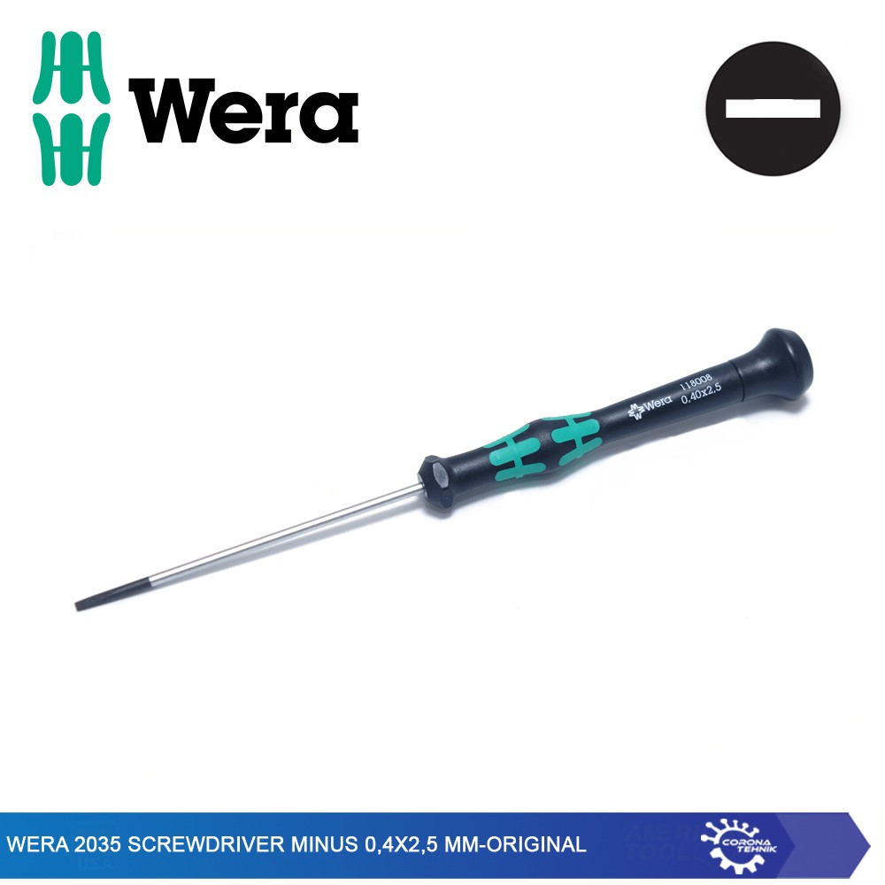 Screwdriver Minus 0,4 x 2,5 mm - Original Wera 2035