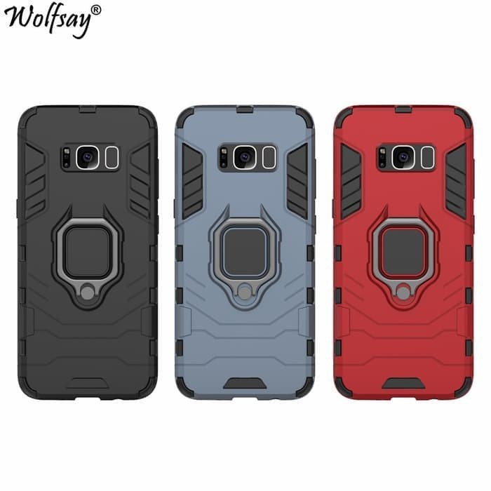 SAMSUNG S10 S10 PLUS S9 S10+ + CASE HARDCASE ARMOR PHANTER + RING 360 HARD TRANSFORMER SHOCKPROOF HARD CASING COVER