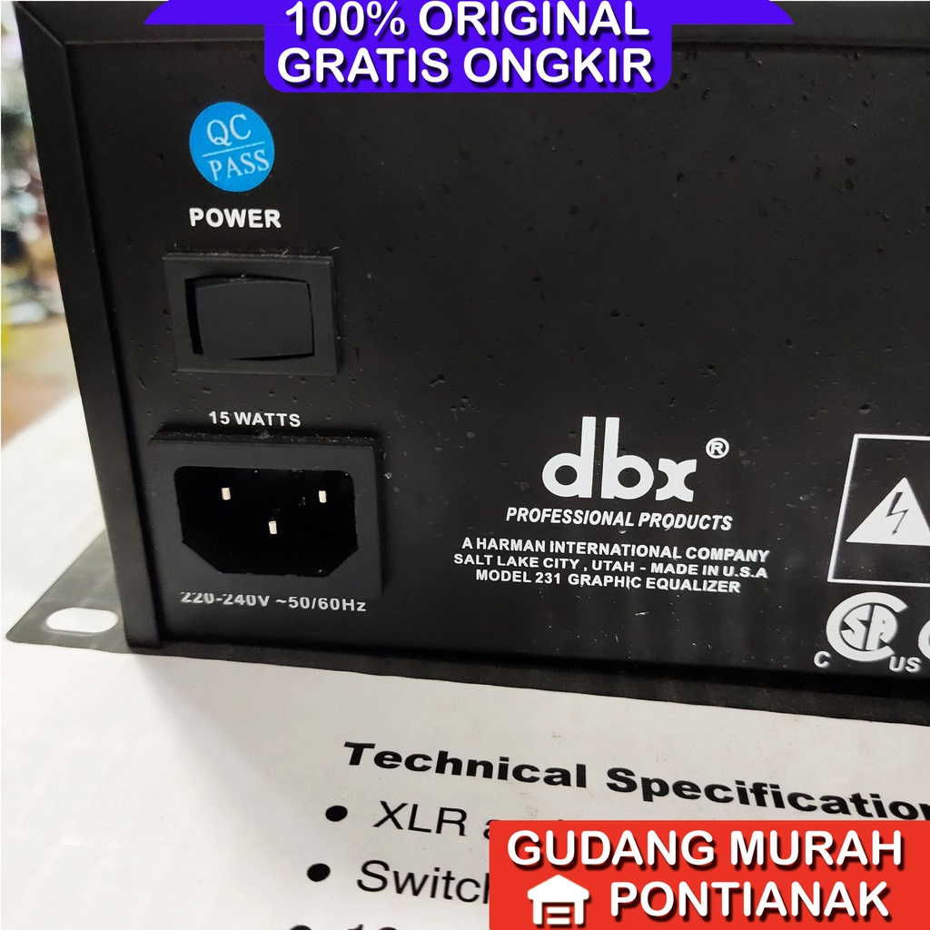 Equalizer DBX 231 SUB SUBWOOFER Penjernih suara Amplifier aqualizer original asli DBX 231SUB