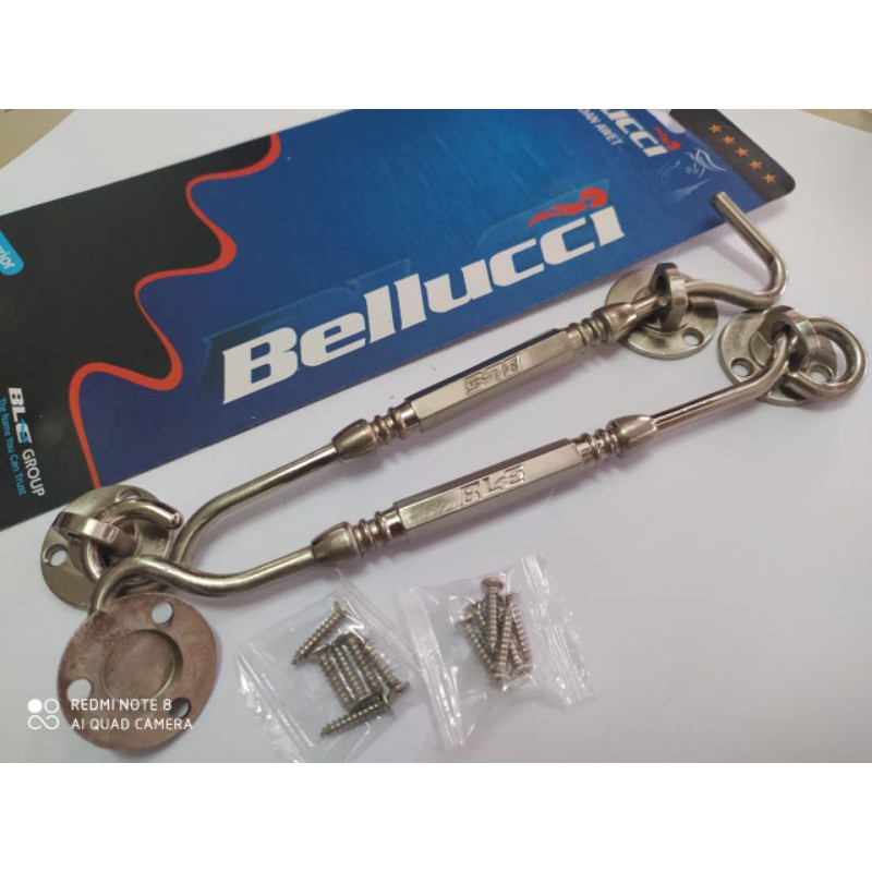 HAK ANGIN STAINLESS JENDELA BELLUCI 304-8 / CANTOLAN PENGAIT PENYANGGA JENDELA