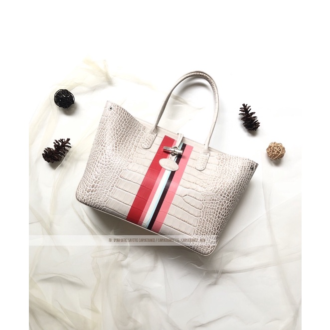 LC Roseau Club Croco Beige Long Handle New