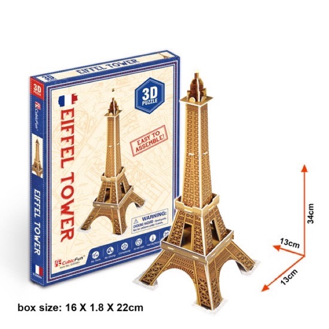 CubicFun 3D Puzzle Eiffel Tower Paris France