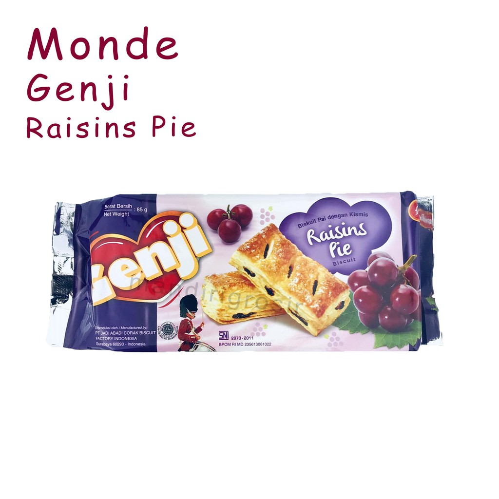 BISKUIT PAI DENGAN KISMIS RAISINS *GENJI * PIE BISCUIT * 85g