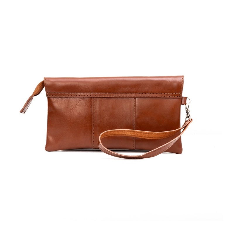 Kenes Leather Clutch Tas Tangan Kulit Asli SWIFT Pullup - Free Gravir Nama