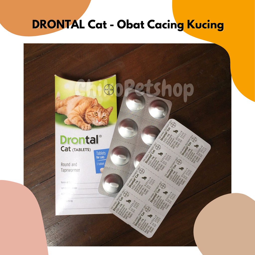 Drontal Cat Obat Tablet Obat Cacing untuk Kucing (1 Tablet/Pil)