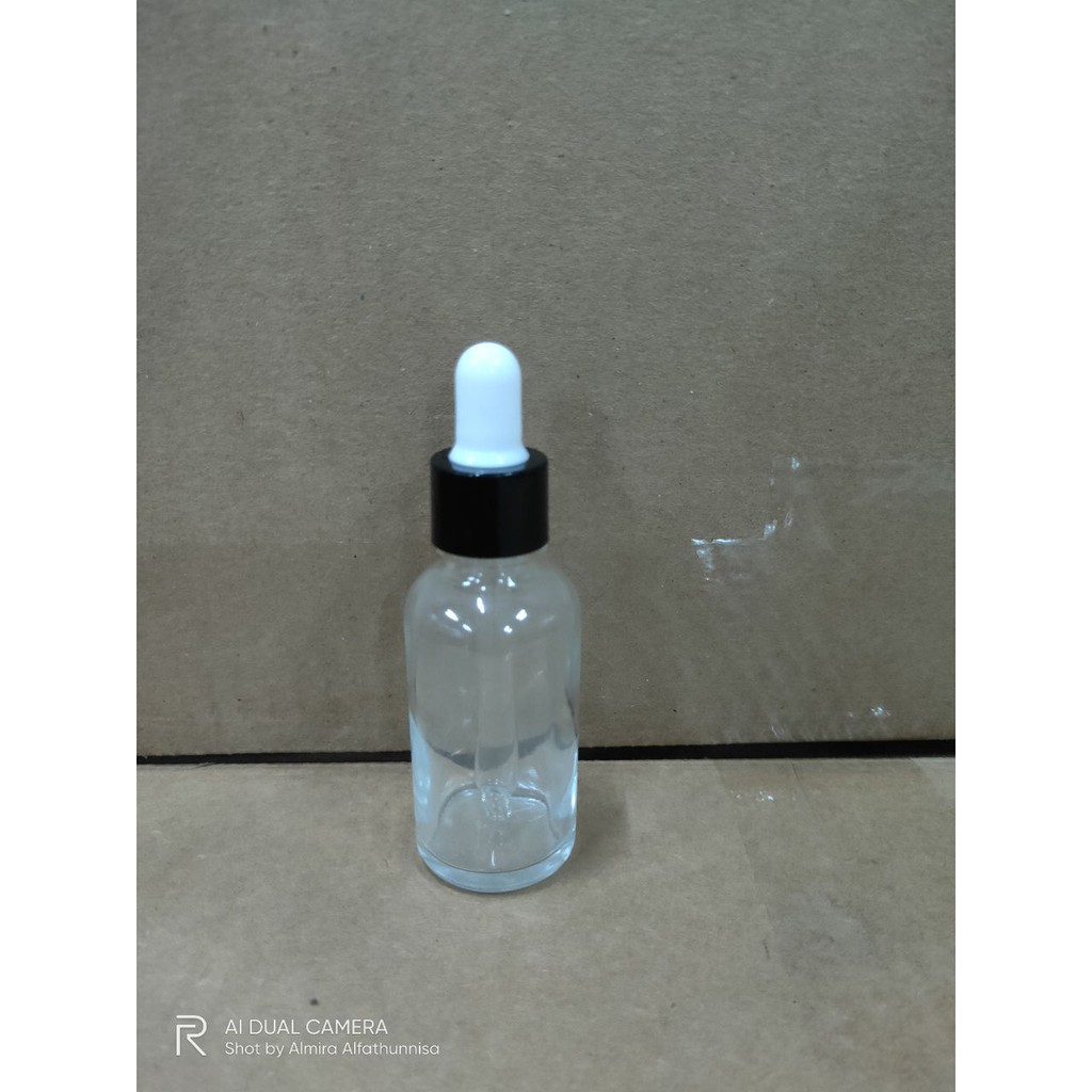 OBRAL Botol Pipet Kaca Tebal Warna Coklat Ukuran 20 ML Ring Hitam / Botol Kaca Original