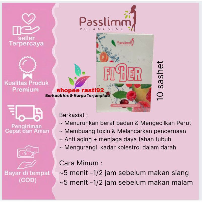 Passlimm fiber minuman pelangsing tanpa pemanis buatan