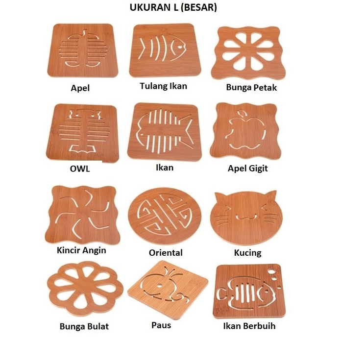 Wooden Coaster / Tatakan Dapur dan Gelas - PR0027