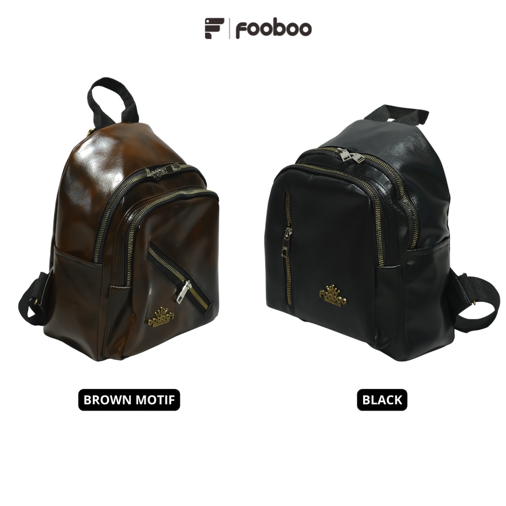 Foboo - Tas Ransel Mini Kulit sintetis Kualitas Premium Stylish untuk Jalan-Jalan