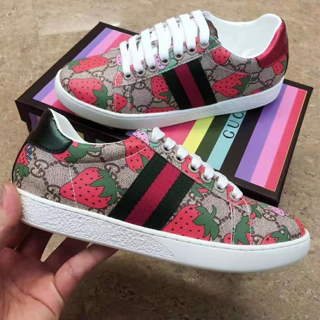 gucci worn sneakers