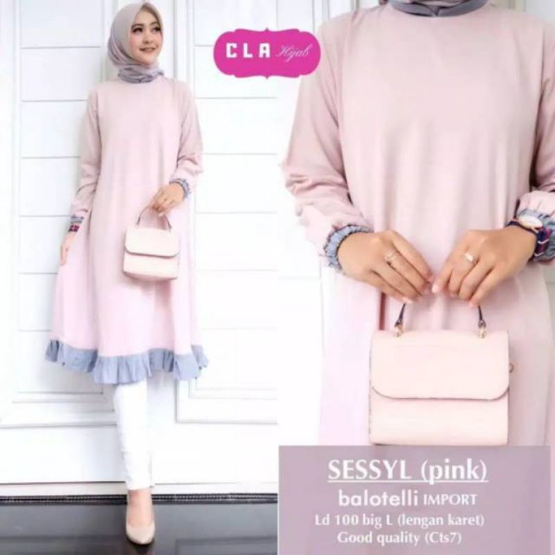 Sessyl tunik atasan wanita fashion muslim remaja