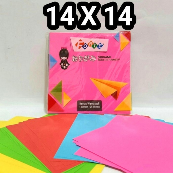 

Kertas Origami FORTE 14 X 14 / Kertas Lipat Warna 2 Sisi