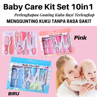 Image of Promo!!!! Baby Care Kit Set 10in1 Sisir Baby Gift Gunting Kuku Pemotong Kuku Bayi Kado Lahiran Grooming Baby