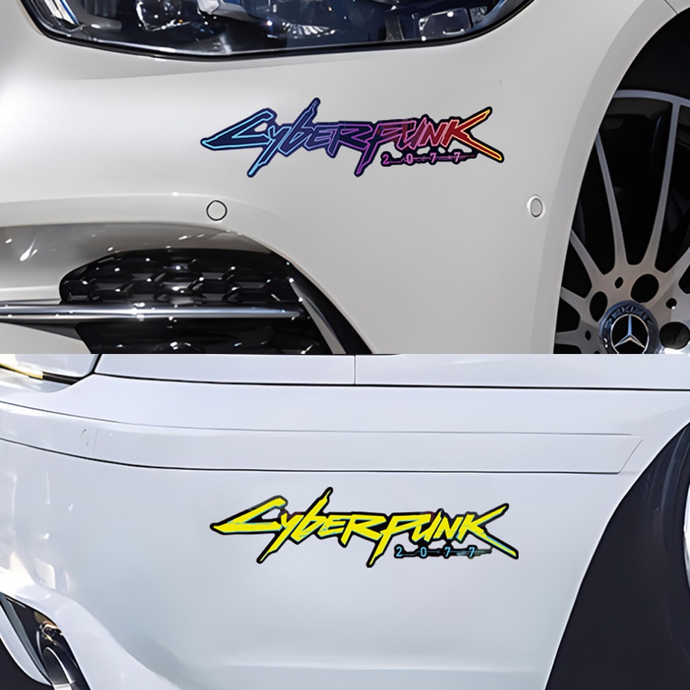 Cyberpunk 2077 Stiker Mobil Sepeda Motor Skuter Motocross Sepeda Reflektif Decal Stiker Modifikasi Keren Untuk Honda