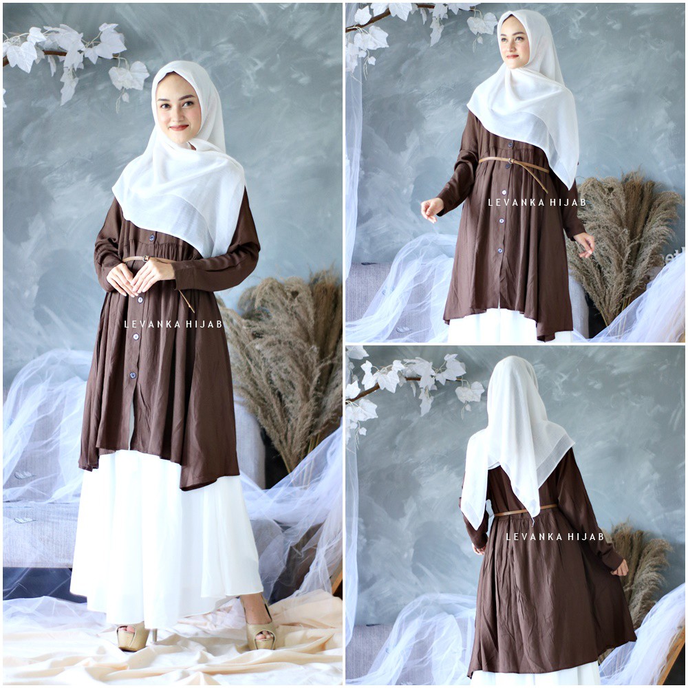 AZURA Atasan Wanita atau Tunik Busui / Bumil bahan Katun Rayon Uniqlo