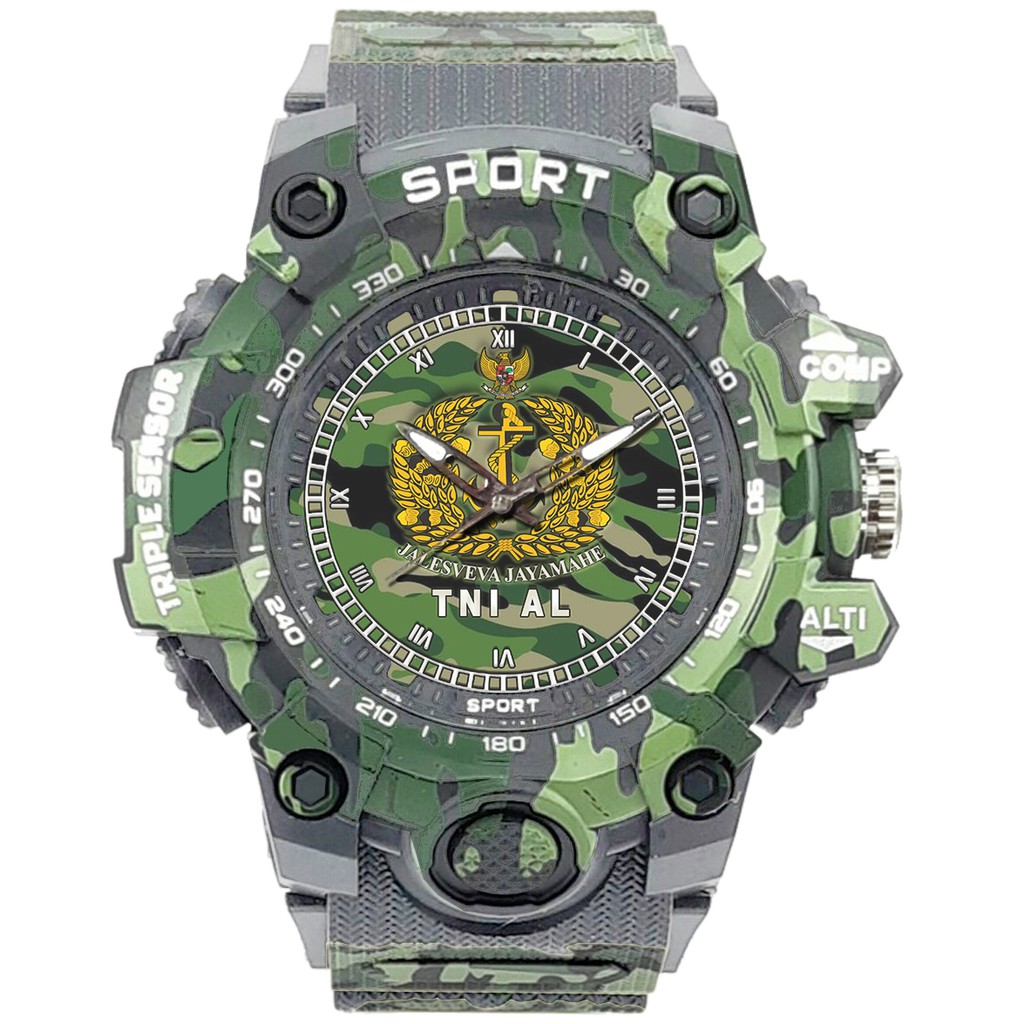 (SPECIAL EDITION) JAM TANGAN LOGO TNI-AL WATER RESISTANT NO.8