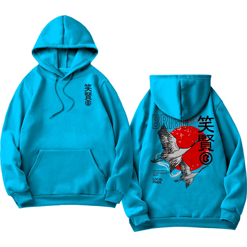 BRIGO Jumper Hoodie japan bird II Sweater Hoodie BRIGO japan bird Sablon DTF Fleece Cotton II SIZE M-XXL (Pria &amp; Wanita) Free stiker&amp;Gantungan Kunci