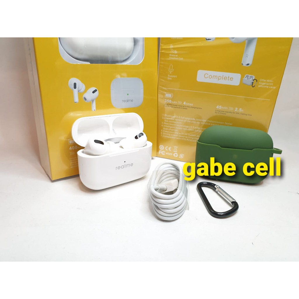 HEADSET REALME AIR BUDS REALME AIRBUDS PRO WIRELESS 5.0 EARPHONE  HF ERAPHONE BLUETOOTH AIRPODS PRO 