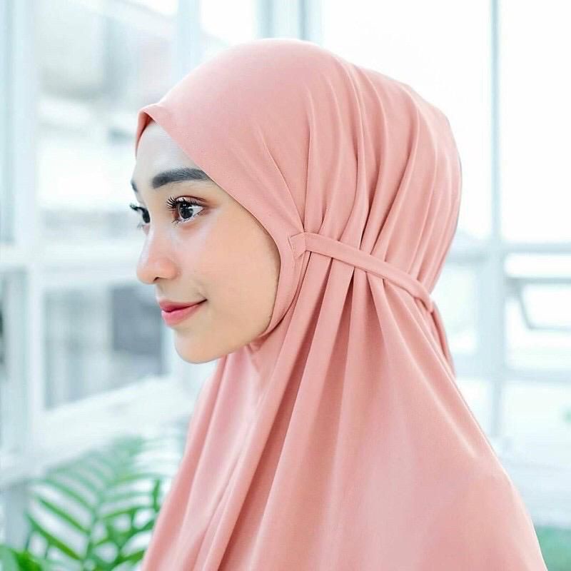 Hijab Bergo Jersey Tali Jilbab Instan Jersey Khimar