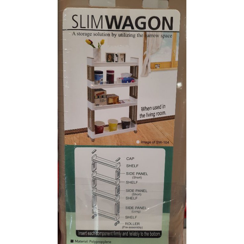 rak slim wagon dapur rak bumbu rak kosmetik serbaguna