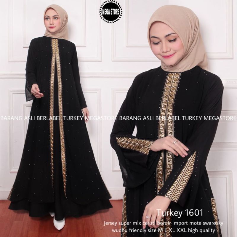 Gamis Polos Abaya Syari Arab Saudi Bordir Zephy Turkei Jubah Wanita Jumbo Terbaru Abaya Turkey