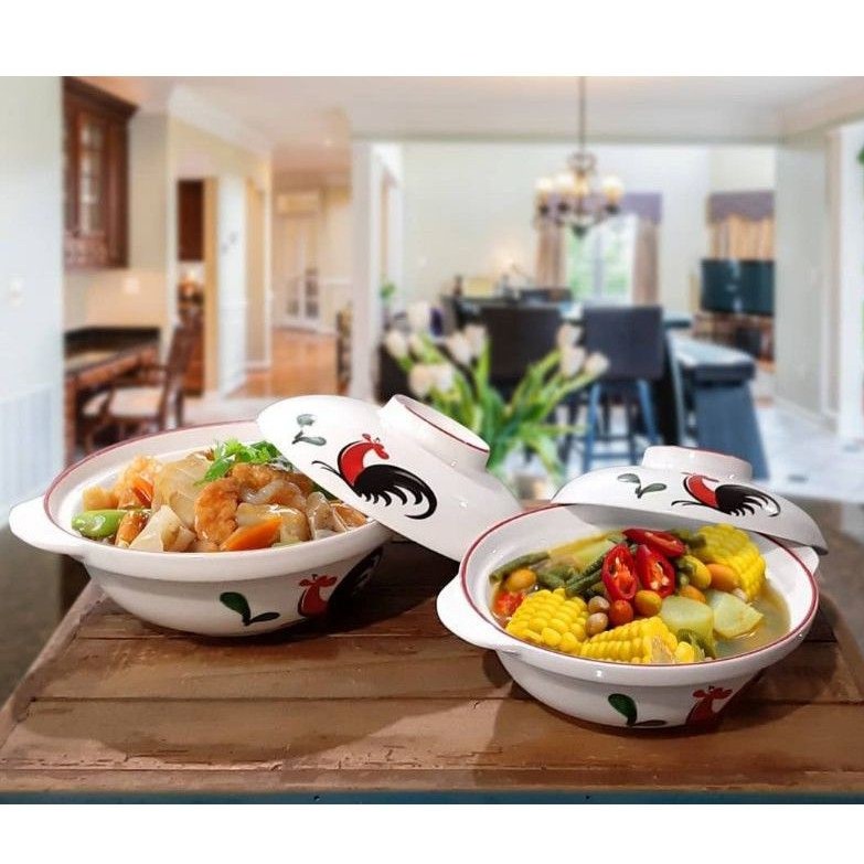 mangkok sapo korea | mangkok saji | mangkok sayur | casserole tutup porcelain keramik