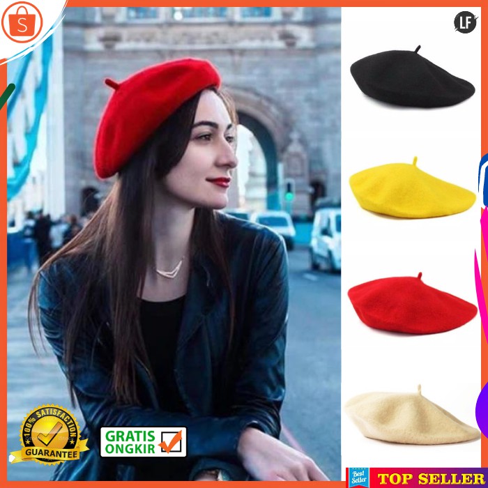 TOPI BARET WANITA KEKINIAN FASHION SELEBGRAM KOREA WOMAN CAP KUPLUK CEWEK DEWASA SENIMAN ARTIST A2