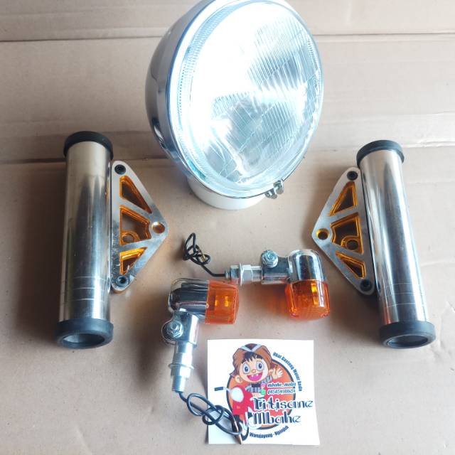 Paket Hemat Lampu Batok L2g pres full set braket sein