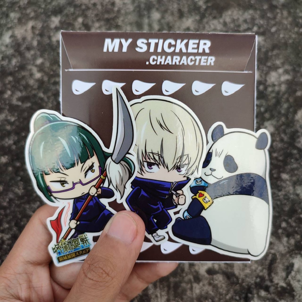 Sticker Anime Terlengkap - Stiker Jujutsu Kaisen Kode 2 - 1 Set isi 10