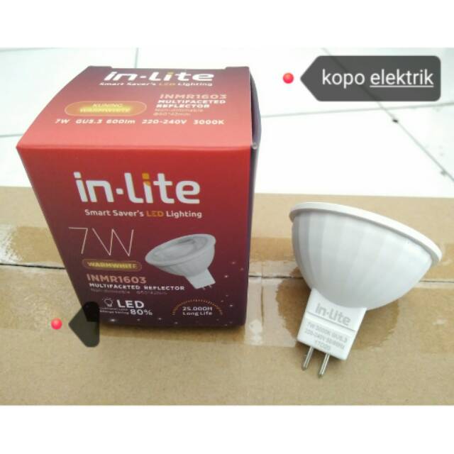 Lampu Led Inlite Sorot 7w Kuning Warm White Mangkok COB Kaki Tusuk