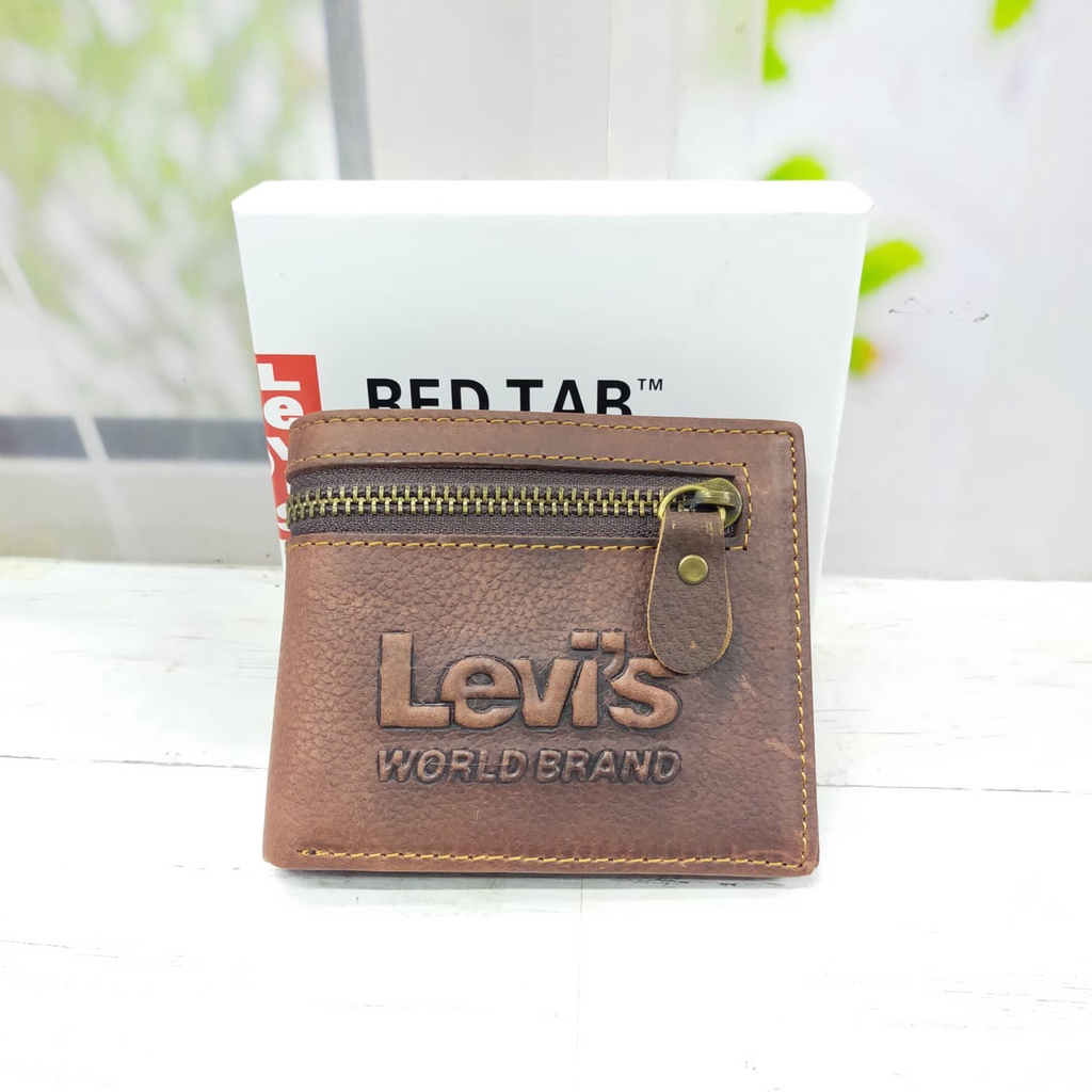 DOMPET KULIT PRIA. DOMPET KULIT ASLI. DOMPET MOTIF RESLETING.