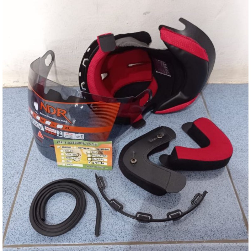 BUSA HELM KYT 2 VISION KANCING BESI PAKET KACA HITAM SMOKE