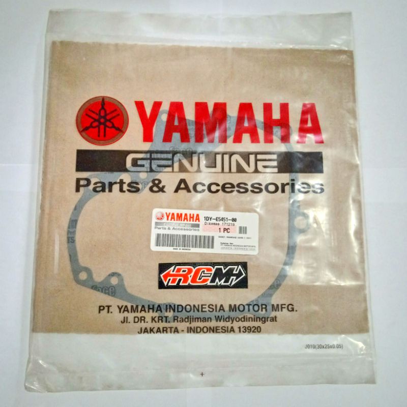 PAKING PACKING PEKING PERPAK GASKET BLOK BLOCK KIRI MAGNET MAGHNIT MAHNIT  KIRI JUP JUPITER Z1 VEGA FORCE F1 ORI ORIGINAL ASLI YAMAHA PARTS 1DY-E5451-00