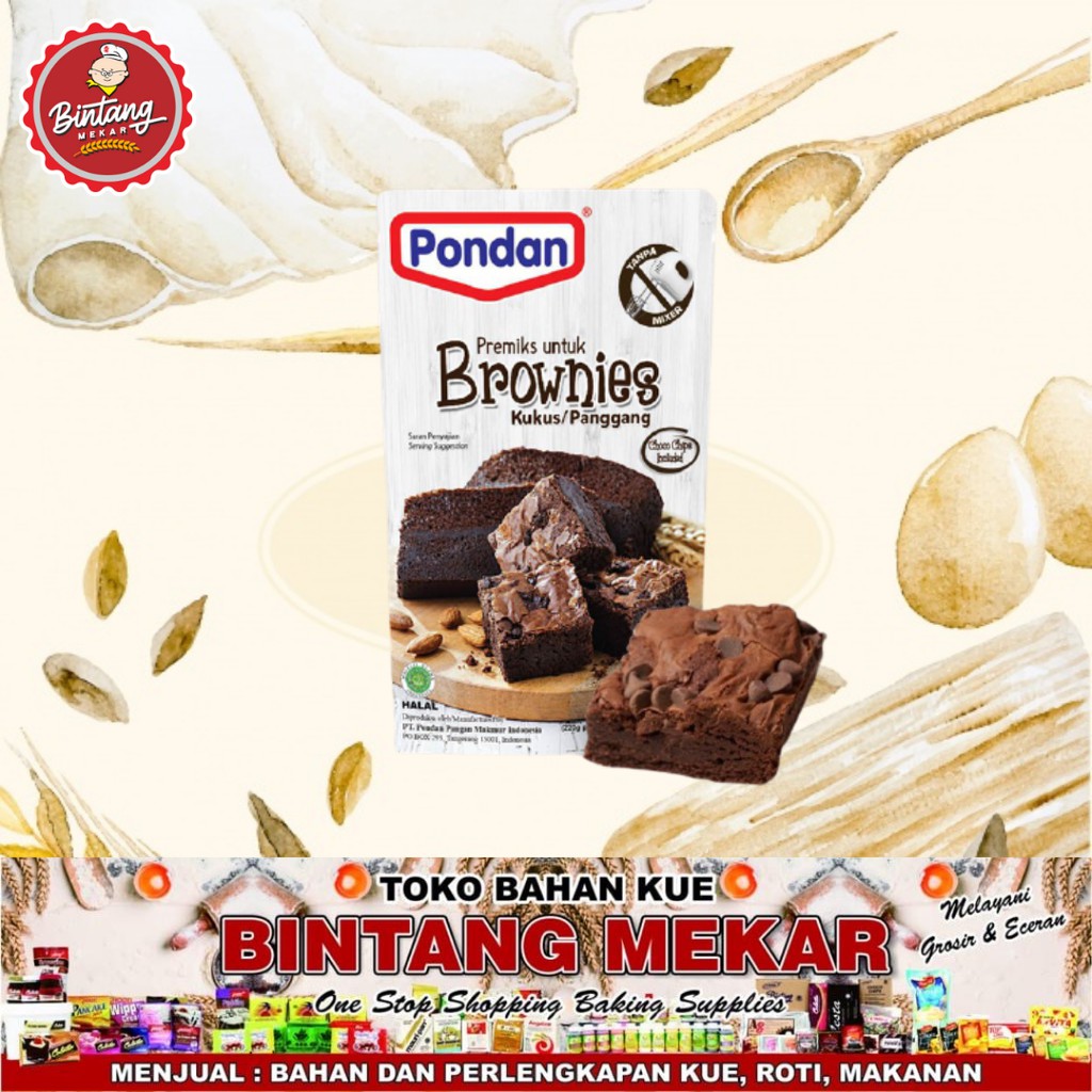 

Pondan Brownies Kukus Panggang Coklat 230gr