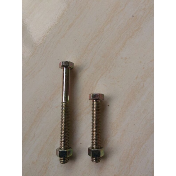 Baut Mur Kuning UNS M6x12/Baut 12/Mur + Baut 12