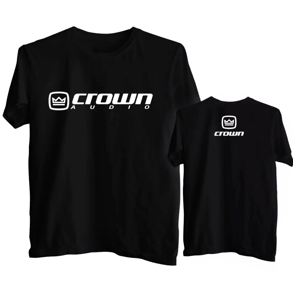 T-SHIRT KAOS DISTRO CROWN AUDIO / KAOS OSS / KAOS AUDIO CROWN