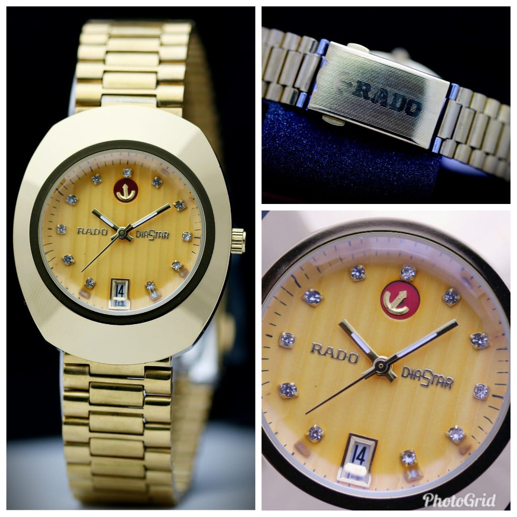 Jam Tangan Wanita Perempuan Cewek Fashion Analog Keren Rado Diastar Tanggal Premium Tali Rantai