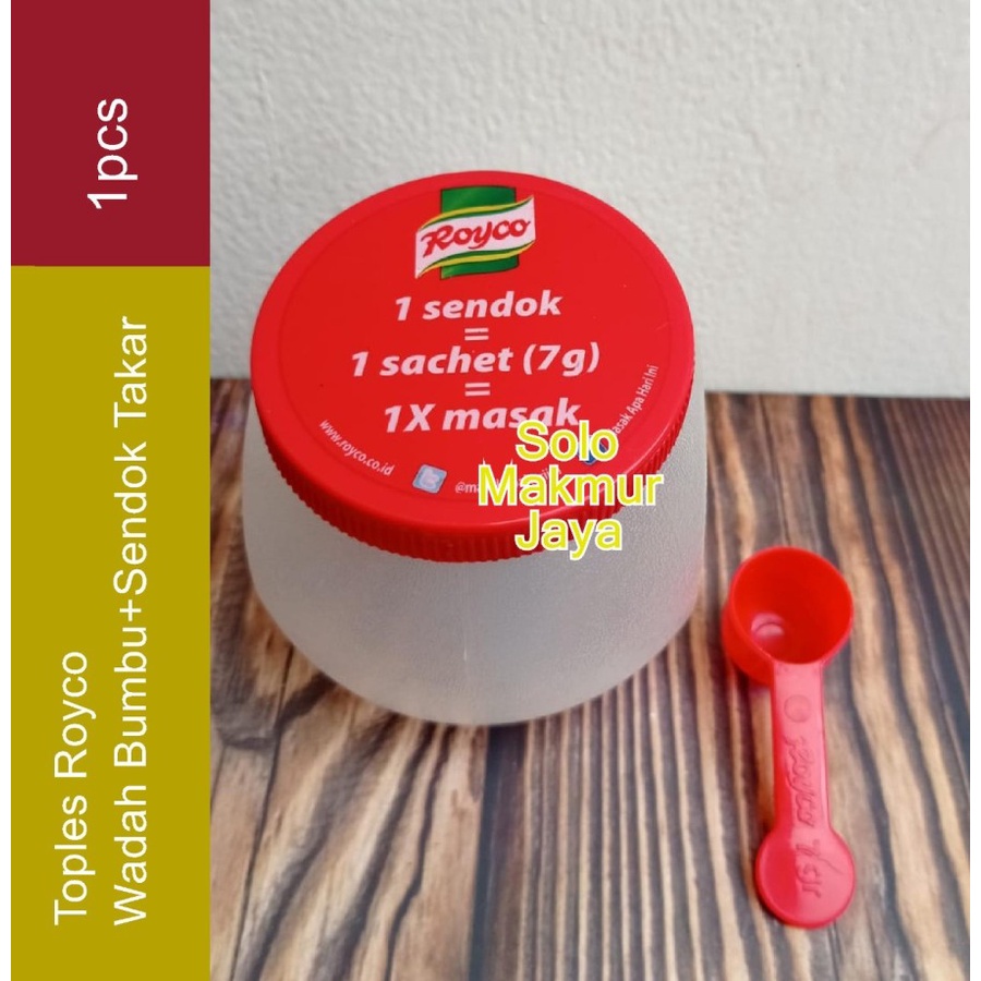Toples Royco / Toples Bumbu / Toples Mini Bulat Royco / Wadah Bumbu + Sendok Takar