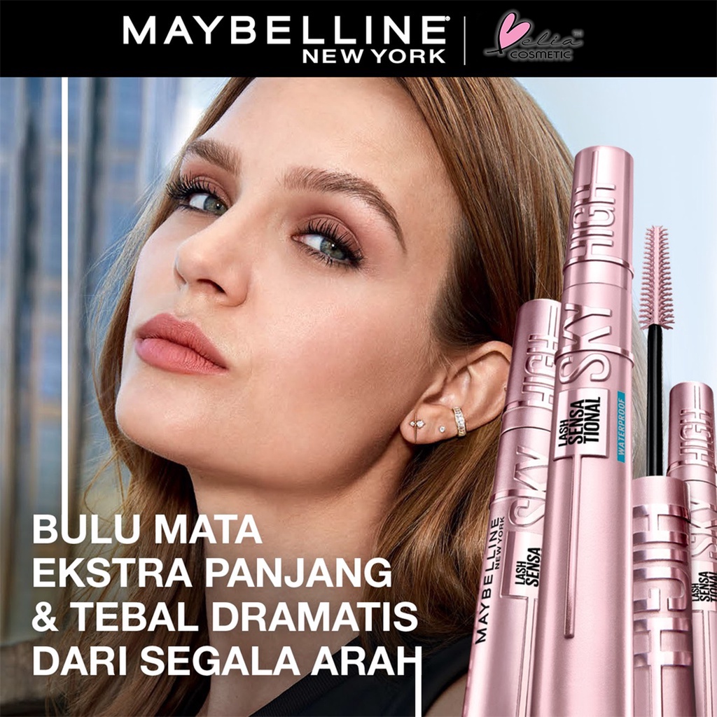 ❤ BELIA ❤ MAYBELLINE Sky High Mascara Waterproof Lash Sensational | Full Volume | Long Lash | Maskara Tahan Air | BPOM