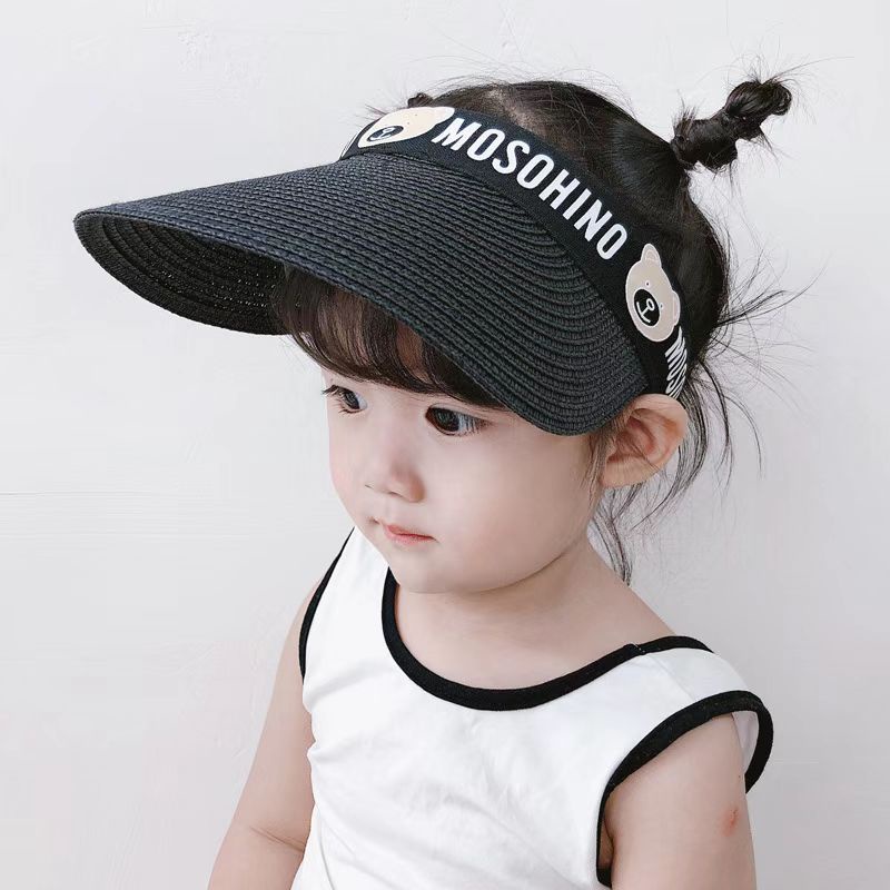 (Hello Girl) MZ20 Topi Pantai Bahan Jerami /Topi Pantai Anak Gaya Korea Import