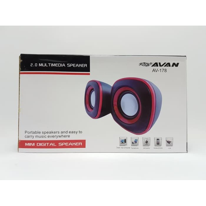 Speaker Avan Multimedia Usb 2.0 PC Dan Notebook Speaker Aktif Avan-178