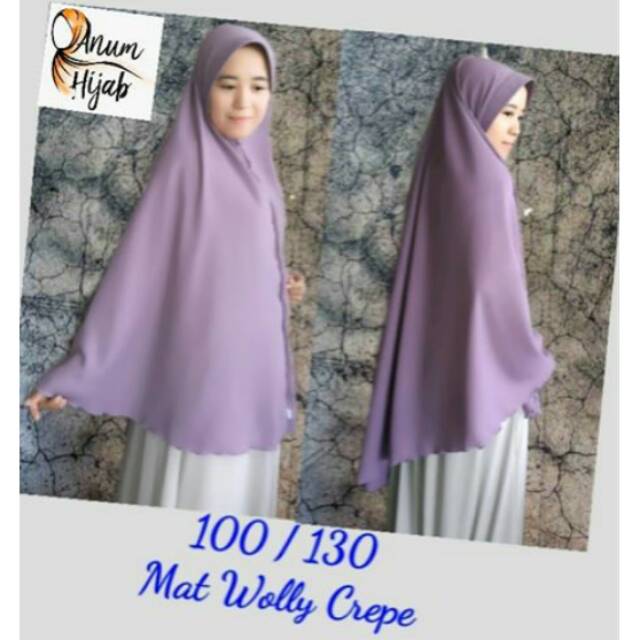 KHIMAR WOLFIS WOLLYCREPE / KHIMAR JUMBO / Jilbab jumbo wolfis wollycrepe