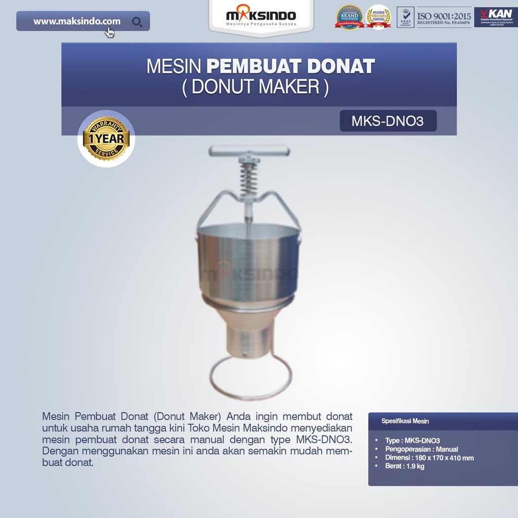 Mesin Pembuat Donat (Donut Maker) Maksindo Type MKS-DN03