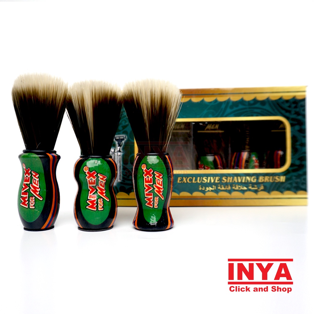 MIVEX FOR MEN EXCLUSIVE SHAVING BRUSH 6 pcs BOX - Kuas Cukur Kumis