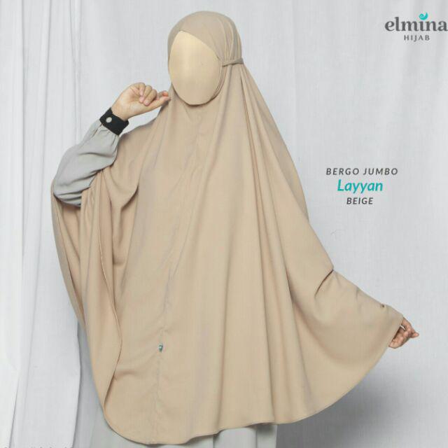 Bergo Layyan Bergo Instan Tali by Elmina Hijab-Beige