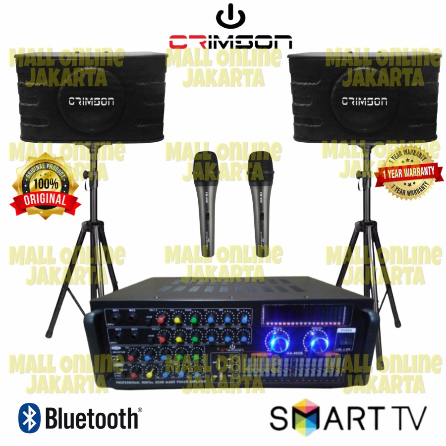 Paket sound system crimson 10 inch Original Bluetooth karaoke