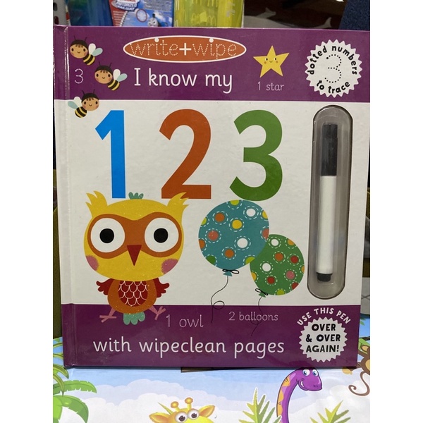 Write+Wipe I Know my 123 with wipeclean pages buku anak-anak buku bbw
