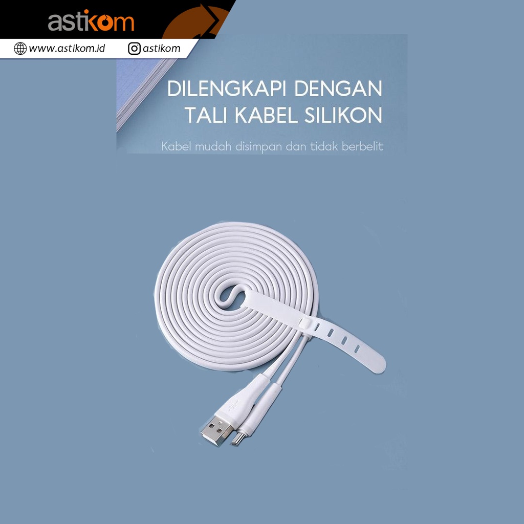 Kabel charger Vivan SC200S White USB Type C Kabel Data Type C